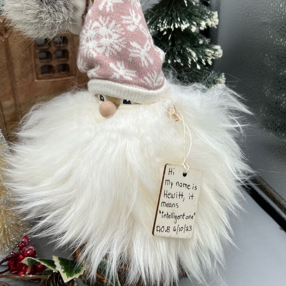 Gnome Tomte Nordic Folklore Mystical Sheepskin Rabbit Fur Wool Figurine - Picture 2 of 5